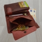 Preview: Adlerdruck Vintage Herren Portemonnaie Used Look Handgemacht Hochformat rot
